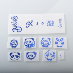 Wick'd Style Stickers Set for SXK BB / Billet Box Mod Kit - Blue