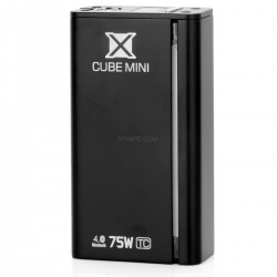 Authentic SmokTech X Cube Mini 75W Bluetooth Temperature Control VW Box Mod - Black, 200'F~600'F, 1 x 18650