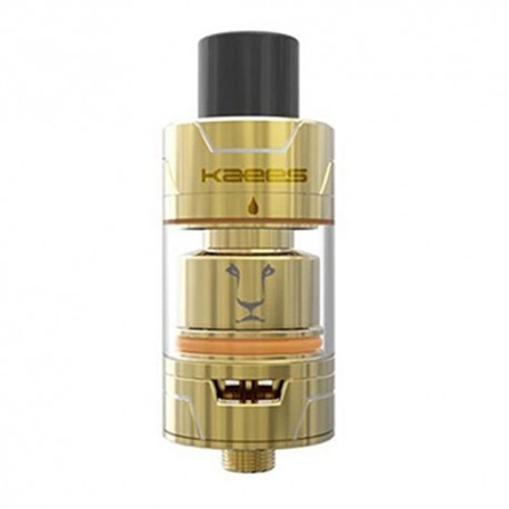 Authentic KAEES Pacer RTA Rebuildable Tank Atomizer - Gold, Stainless Steel, 3ml, 22mm Diameter