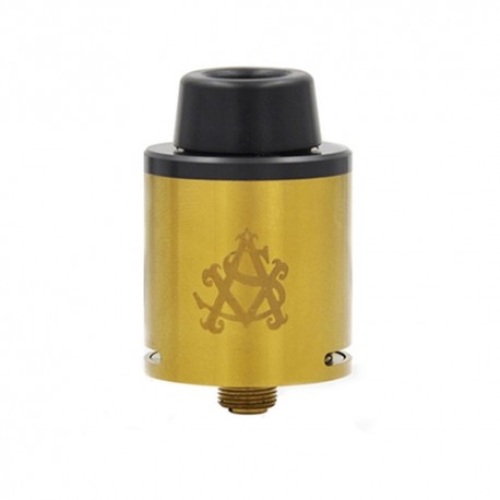 Authentic Asvape AIM-9 RDA Rebuildable Dripping Atomizer - Gold, Stainless Steel, 24mm Diameter