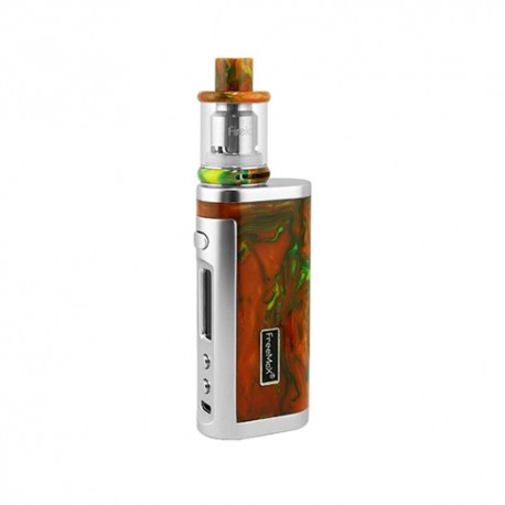 Authentic Freemax Conqueror 80W Resin TC Mod + Firelord Tank Kit - Yellow + Silver Frame, 1 x 18650, 2ml, 23mm