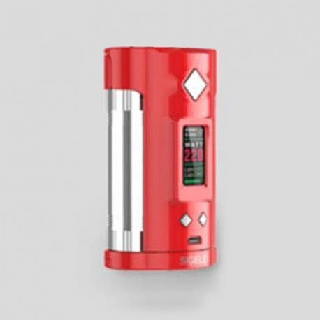 Authentic Sigelei Foresight 220W TC VW Variable Wattage Box Mod - Red, Zinc Alloy, 10~220W, 2 x 21700 / 20700 / 18650