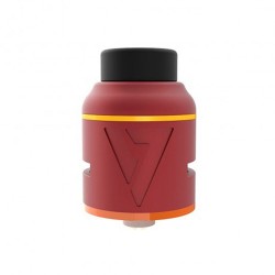 Authentic Desire Mad Dog V2 RDA Rebuildable Dripping Atomizer - Red, Aluminum + Stainless Steel, 25mm Diameter