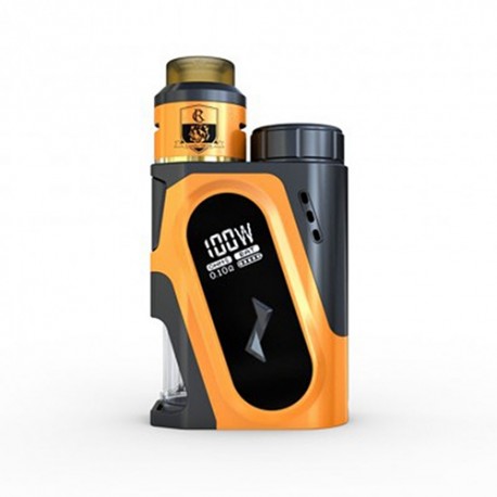 Authentic IJOY Capo 100W 3000mAh Squonk Box Mod + SRDA Kit w/ Battery - Orange, 1 x 18650 / 20700 / 21700, 9ml, 25mm Diameter