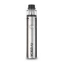 Authentic Sigelei Vo A7 3000mAh Starter Kit - Silver, Brass + Stainless Steel, 0.2 Ohm, 2ml, 24.5mm Diameter