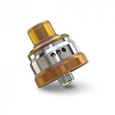 Authentic Wismec Tobhino RDA Rebuildable Dripping Atomizer w/ BF Pin - Silver, Stainless Steel, 22mm Diameter