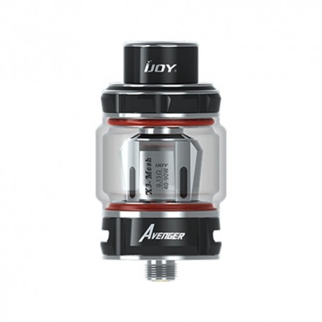 Authentic IJOY Avenger Sub Ohm Tank Clearomizer - Black, Stainless Steel, 4.7ml, 25mm Diameter
