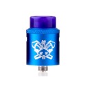 Authentic Hellvape Dead Rabbit SQ RDA Rebuildable Dripping Atomizer w/ BF Pin - Blue, Aluminum + Stainless Steel, 22mm Dia.