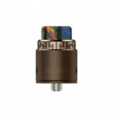 Authentic VOOPOO Rune RDA Rebuildable Dripping Atomizer w/ BF Pin - Brown, Stainless Steel, 24.6mm Diameter