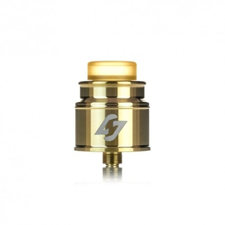 Authentic Hot Hades RDA Rebuildable Dripping Atomizer w/ BF Pin - Gold, Stainless Steel, 24mm Diameter