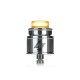 Authentic Hot Hades RDA Rebuildable Dripping Atomizer w/ BF Pin - Silver, Stainless Steel, 24mm Diameter