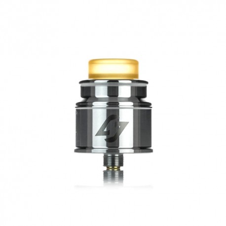 Authentic Hot Hades RDA Rebuildable Dripping Atomizer w/ BF Pin - Silver, Stainless Steel, 24mm Diameter