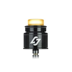 Authentic Hot Hades RDA Rebuildable Dripping Atomizer w/ BF Pin - Black, Stainless Steel, 24mm Diameter
