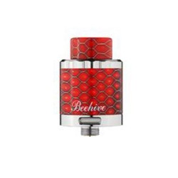 Authentic Aleader Bhive RDA Rebuildable Dripping Atomizer w/ BF Pin - Ardour Red + Silver, Stainless Steel, 24mm Diameter