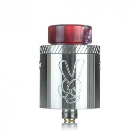 Authentic Famovape Yup RDA Rebuildable Dripping Atomizer w/ BF Pin - Silver, Stainless Steel, 24mm Diameter