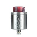 Authentic Famovape Yup RDA Rebuildable Dripping Atomizer w/ BF Pin - Silver, Stainless Steel, 24mm Diameter