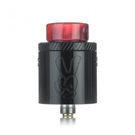 Authentic Famovape Yup RDA Rebuildable Dripping Atomizer w/ BF Pin - Black, Stainless Steel, 24mm Diameter