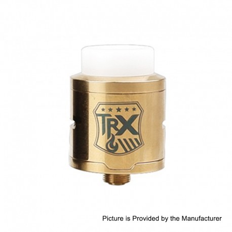 Authentic Oumier TRX RDA Rebuildable Dripping Atomizer - Gold, Stainless Steel, 24mm Diameter