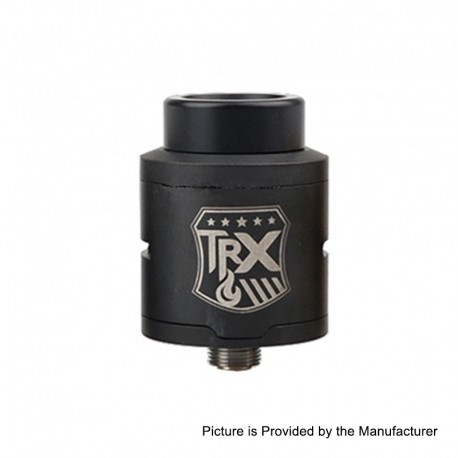 Authentic Oumier TRX RDA Rebuildable Dripping Atomizer - Black, Stainless Steel, 24mm Diameter
