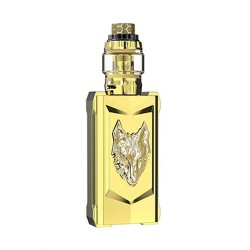 Authentic Snowwolf Mfeng Limited Edition 200W TC VW Variable Wattage Mod + Mfeng Tank Kit - Full Gold, 10~200W, 2 x 18650