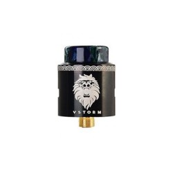 Authentic Storm Lion RDA Rebuildable Dripping Atomizer - Black, Stainless Steel, 24mm Diameter
