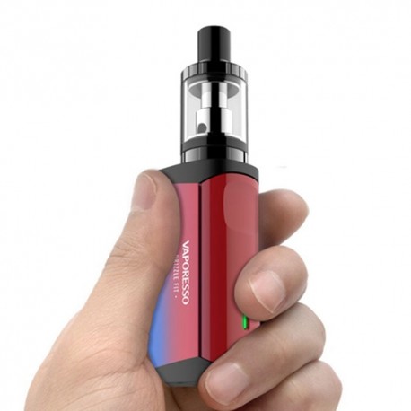 Authentic Vaporesso Drizzle Fit 1400mAh All-in-one Starter Kit - Red + Blue, Stainless Steel, 1.8ml