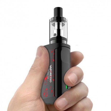Authentic Vaporesso Drizzle Fit 1400mAh All-in-one Starter Kit - Black with Red Spot, Stainless Steel, 1.8ml
