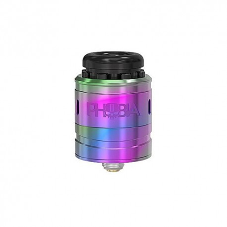 Authentic VandyVape Phobia V2 RDA Rebuildable Dripping Atimizer w/ BF Pin - Rainbow, Stainless Steel, 24mm Diameter