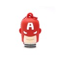 Authentic Vapesoon Captain America 810 Drip Tip w/ Cap for TFV8 / TFV12 / Goon / Reload - Red, Resin + SS + Silicone, 35mm