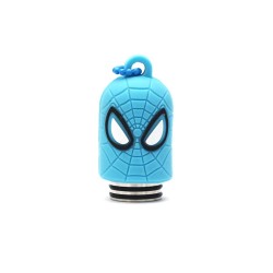 Authentic Vapesoon Spider Man 810 Drip Tip w/ Cap for TFV8 / TFV12 Tank / Goon / Reload RDA - Blue, Resin + SS + Silicone, 35mm