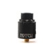 Authentic Advken Notch RDA Rebuildable Dripping Atomizer w/ BF Pin - Black, Stainless Steel, 24mm Diameter