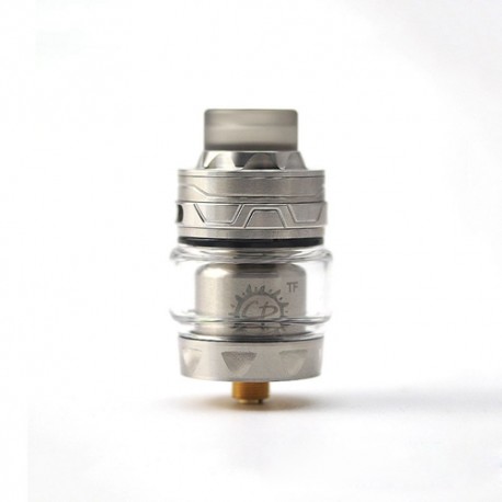 Authentic Advken CP TF RTA Rebuildable Tank Atomizer - Silver, Stainless Steel, 3ml / 4ml, 24mm Diameter