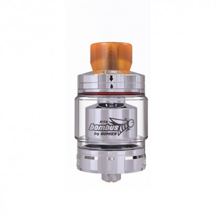 Authentic Oumier Bombus RTA Rebuildable Tank Atomizer - Silver, Stainless Steel, 2ml, 24.5mm Diameter