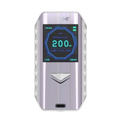 Authentic Digi Edge 200W Wireless Charging TC VW Variable Wattage Box Mod - Silver, 5~200W, 2 x 18650