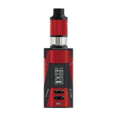 Authentic Ehpro 2-in-1 Fusion 150W TC VW Mod + Fusion RDTA Kit - Red Black, 0~150W, 2 x 18650, 2ml x 2