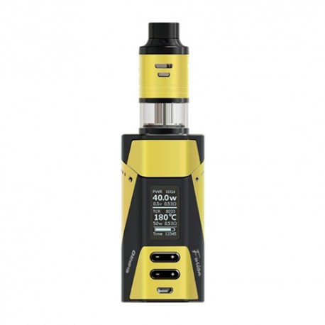 Authentic Ehpro 2-in-1 Fusion 150W TC VW Mod + Fusion RDTA Kit - Yellow Black, 0~150W, 2 x 18650, 2ml x 2