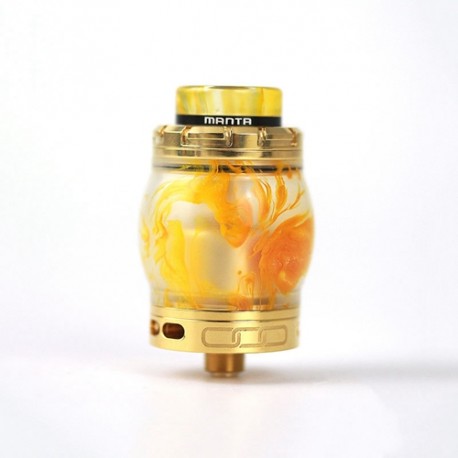 Authentic Advken Manta RTA Rebuildable Tank Atomizer Resin Edition - Gold, Resin + Stainless Steel, 4.5ml, 24mm Diameter