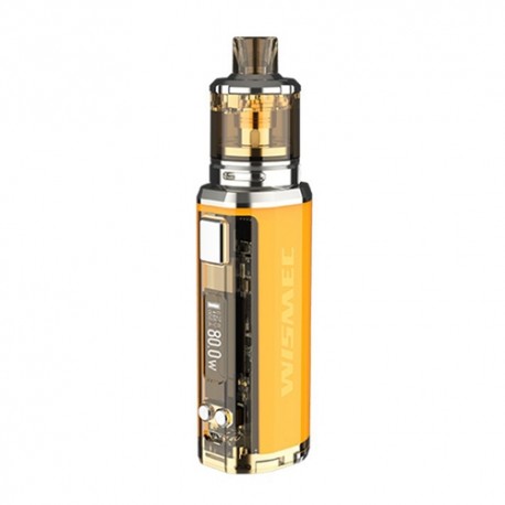 Authentic Wismec SINUOUS V80 80W TC VW Box Mod + Amor NSE Tank Kit - Yellow, 1~80W, 1 x 18650, 3ml, 0.27 / 1.3 Ohm