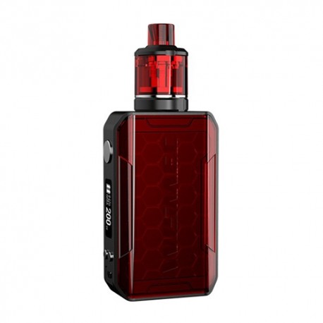 Authentic Wismec SINUOUS V200 200W TC VW Box Mod + Amor NSE Tank Kit - Red, 1~200W, 2 x 18650, 3ml, 0.27 / 1.3 Ohm