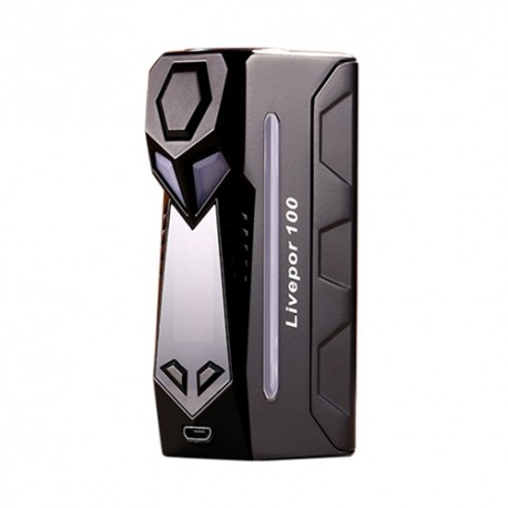 Authentic Yosta Livepor 100W TC VW Variable Wattage Box Mod - Black, 5~100W, 1 x 18650 / 20700 / 21700