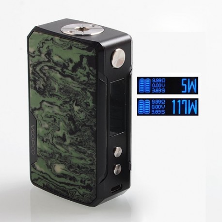 Authentic Voopoo Drag Mini 117W 4400mAh TC VW Variable Wattage Box Mod - B-Atrovirens, Zinc Alloy + Resin, 5~117W