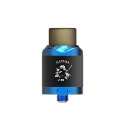 Authentic IJOY Katana RDA Rebuildable Dripping Atomizer w/ BF Pin - Mirror Blue, Stainless Steel, 24mm Diameter