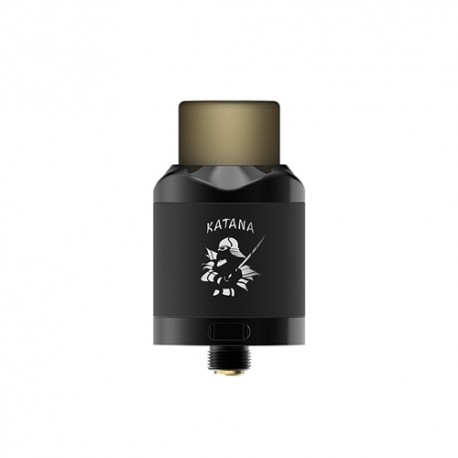 Authentic IJOY Katana RDA Rebuildable Dripping Atomizer w/ BF Pin - Mirror Black, Stainless Steel, 24mm Diameter