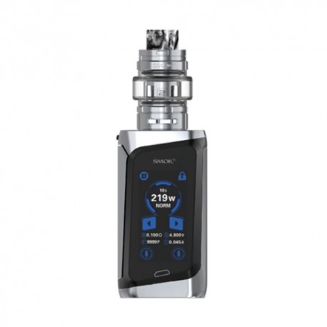 Authentic SMOKTech SMOK MORPH 219W TC VW Box Mod Kit + TF2019 Tank Standard Edition - Prism Chrome+Black, 1~219W, 6ml, 2 x 18650