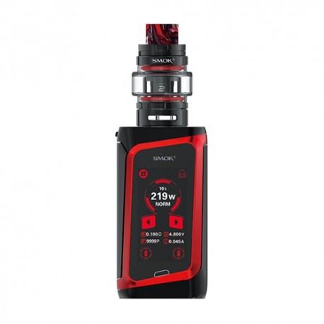 Authentic SMOKTech SMOK MORPH 219W TC VW Box Mod Kit + TF2019 Tank Standard Edition - Black + Red, 1~219W, 6ml, 2 x 18650