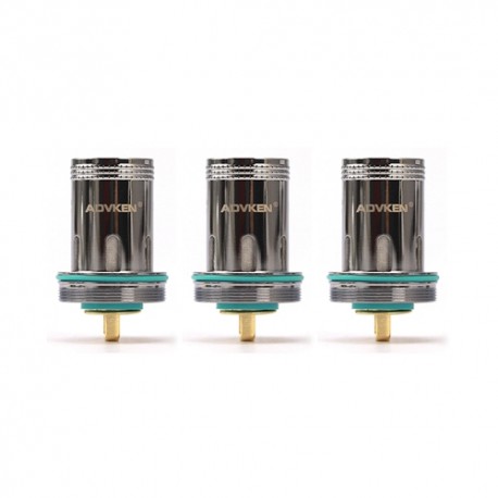 Authentic Advken Dark Mesh Replacement Single Mesh Coil Head - 0.15 Ohm (50~80W) (3 PCS)