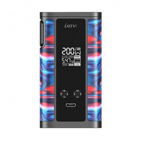 Authentic IJOY Captain Resin 200W TC VW Variable Wattage Box Mod - B-Ghostfire, 2 x 18650 / 20700