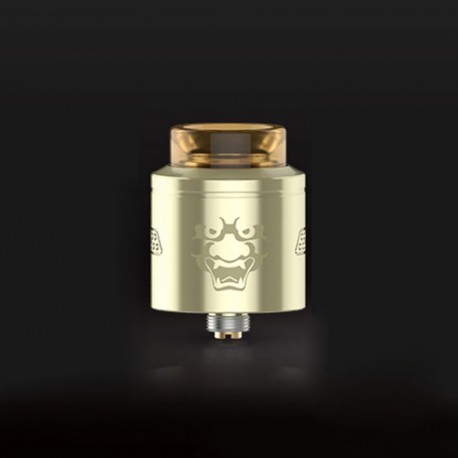 Authentic GeekVape Tengu RDA Rebuildable Dripping Atomizer w/ BF Pin - Gold, Stainless Steel, 24mm Diameter