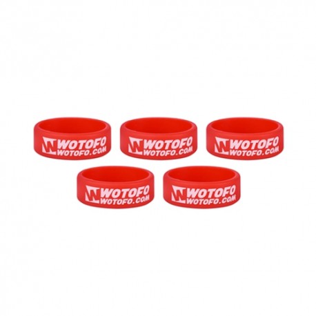 Authentic Wotofo Band Tank Protector Silicone Anti-slip Ring - Red (5 PCS)
