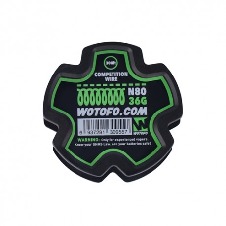 Authentic Wotofo NI80 Competition Heating Resistance Wire - 36GA (300 Feet / Spool)